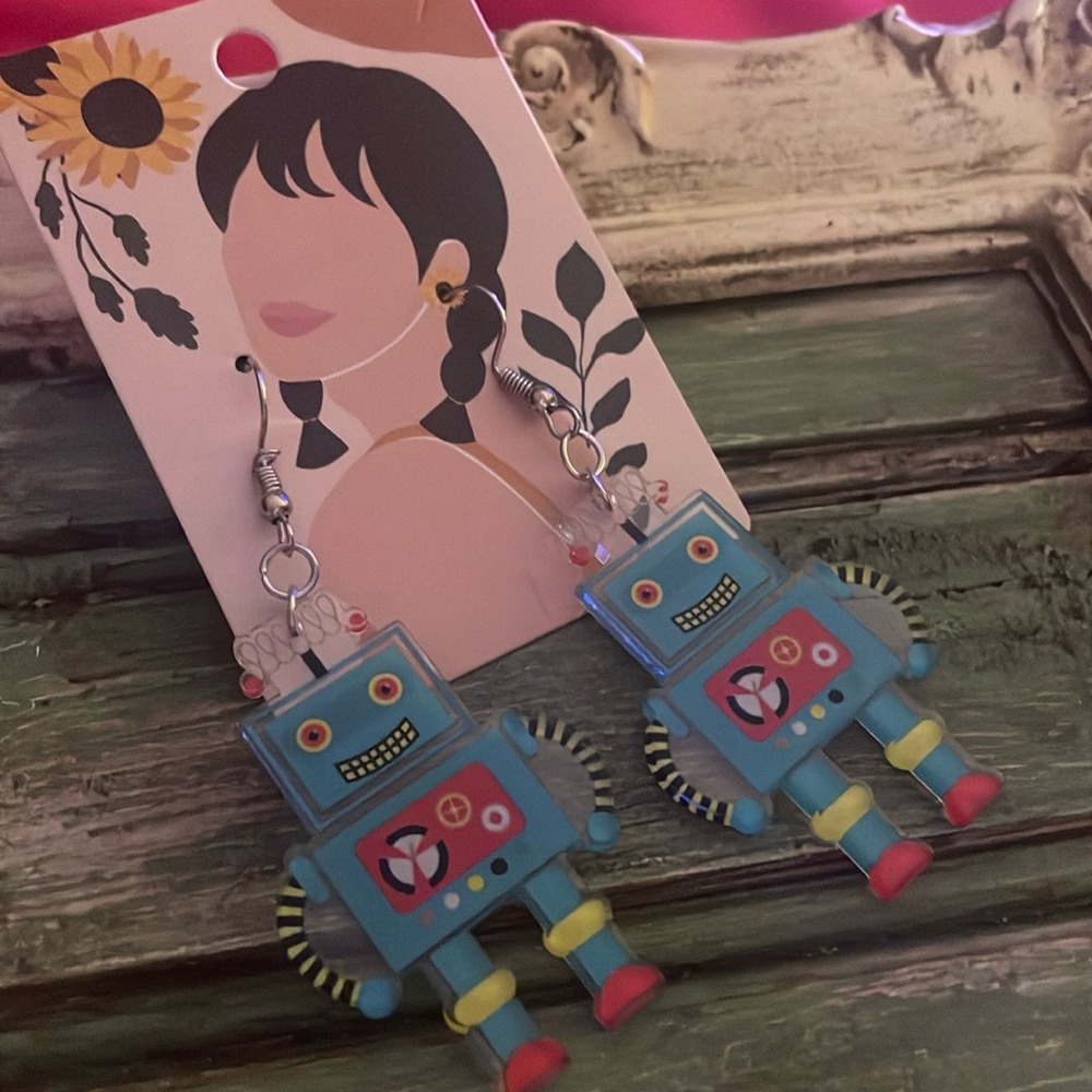 Fun Robot Earrings